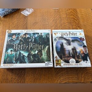 2 Harry Potter Dark Themed Jigsaw Puzzles - 1000 Pc & 300 pc 5d Wizarding World